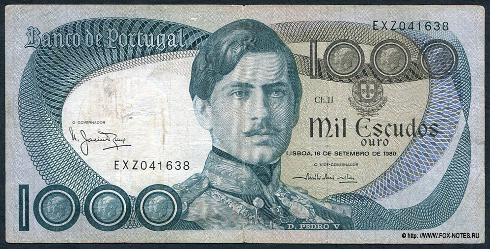 Португалия 1000 эскудо 1980