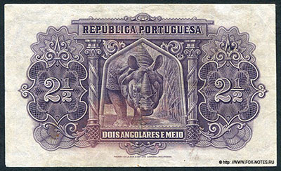 República Portuguesa Govêrno geral de Angola 2 1/2 Anolares e meio 28 de Março de 1942. 