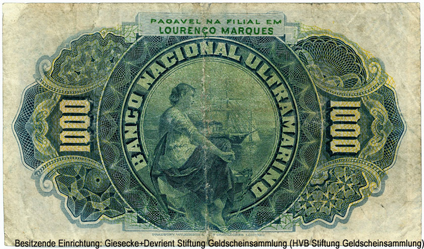 Португальский Мозамбик 1000 рейсов 1909