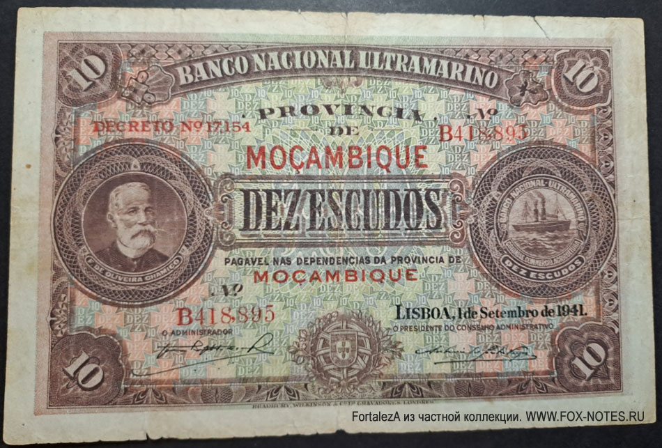   . Banco Nacional Ultramarino. 10  1941