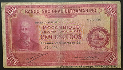   . Banco Nacional Ultramarino. 100  1941