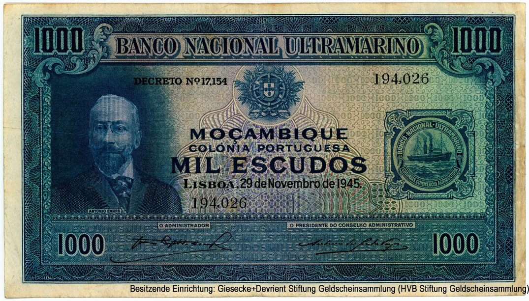 29 de NOVEMBRO de 1945. Sign. O ADMINISTRADOR - João Baptista de Araújo, O PRESIDENTE DO CONSELHO ADMINISTRATIVO - António dos Santos Viegas. 