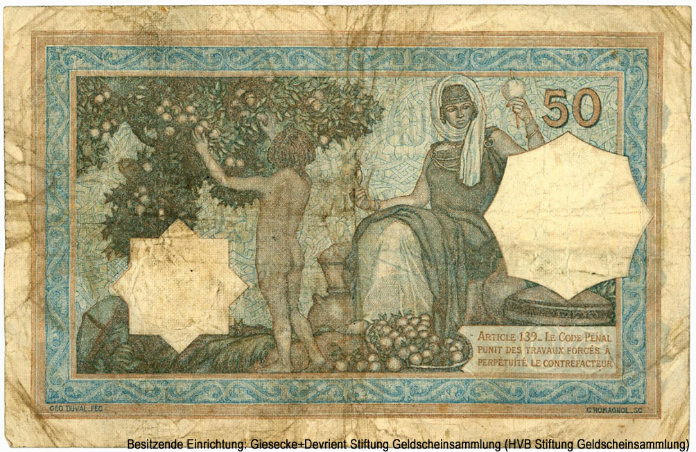 Алжир 50 франков 1936