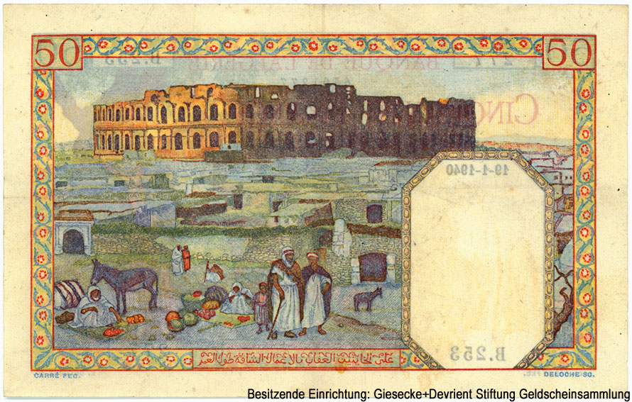 Французский Алжир 50 франков 1941