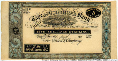 Cape of Good Hope Bank 5 Schilling sterling 1828