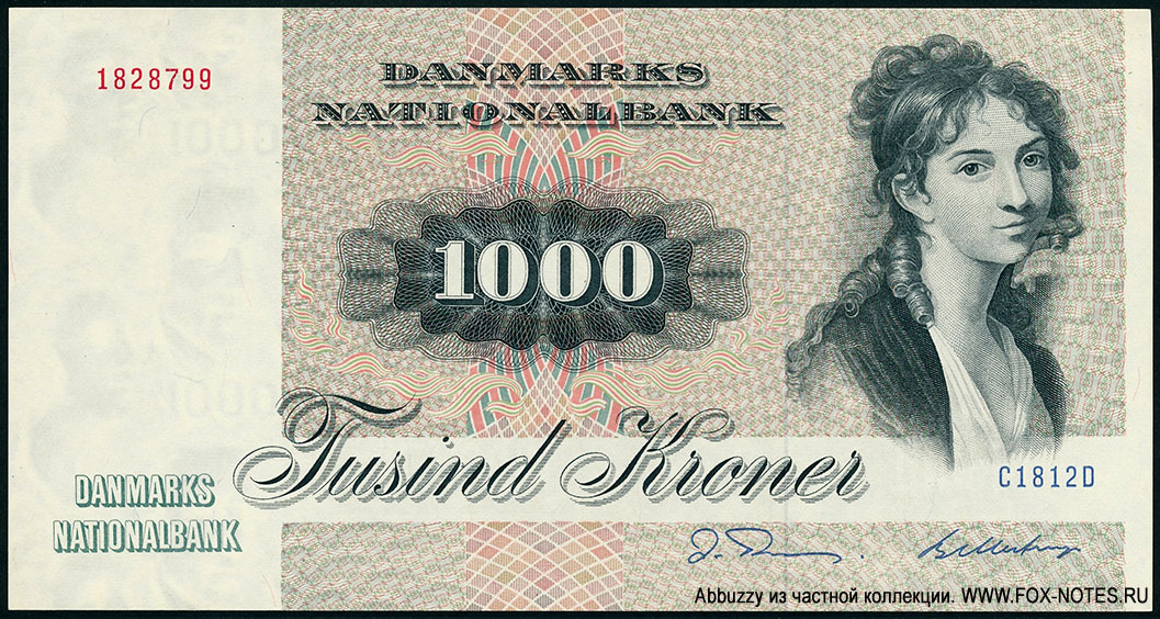 Дания 1000 крон 1981 1972
