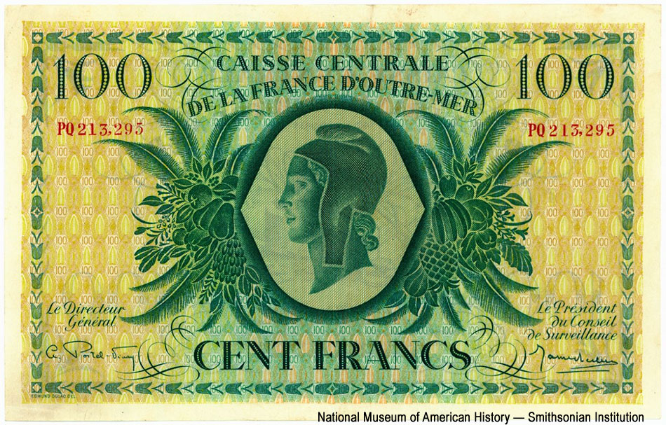 CAISSE CENTRALE DE LA FRANCE D'OUTRE-MER 100 francs 2 Fev. 1944.