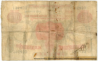 Government of the Straits Settlements 100 dollars 7th March 1916.