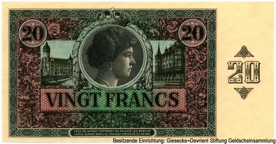 Люксембург 20 франков 1926