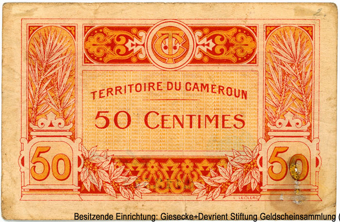 Territoire du Cameroun 50 centimes 1922