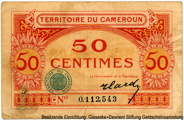 Territoire du Cameroun 50 centimes 1922