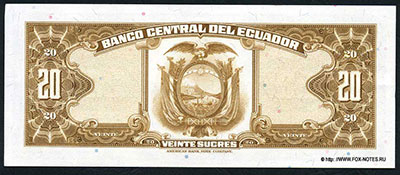 Banco Central del Equador 20 sucres 1969