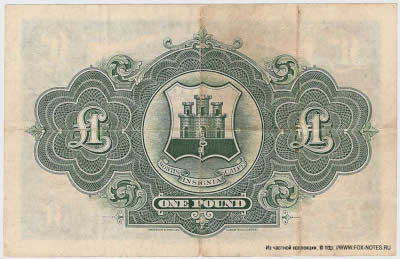 GOVERNMENT OF GIBRALTAR 1 pound 1938