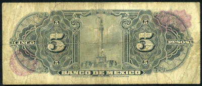 Banco de México 5 Pesos 1961 /  