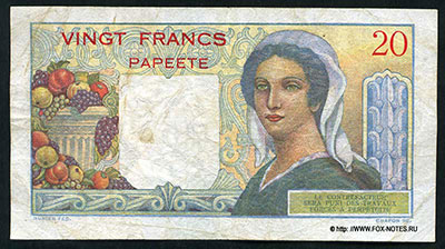 Banque de L'Indochine 20 francs 1963