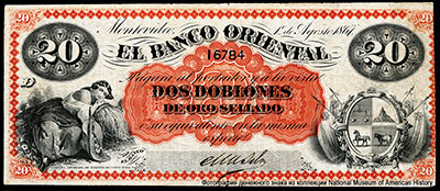  Banco Oriental 20  1867