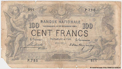 Бельгия 100 франков 1901
