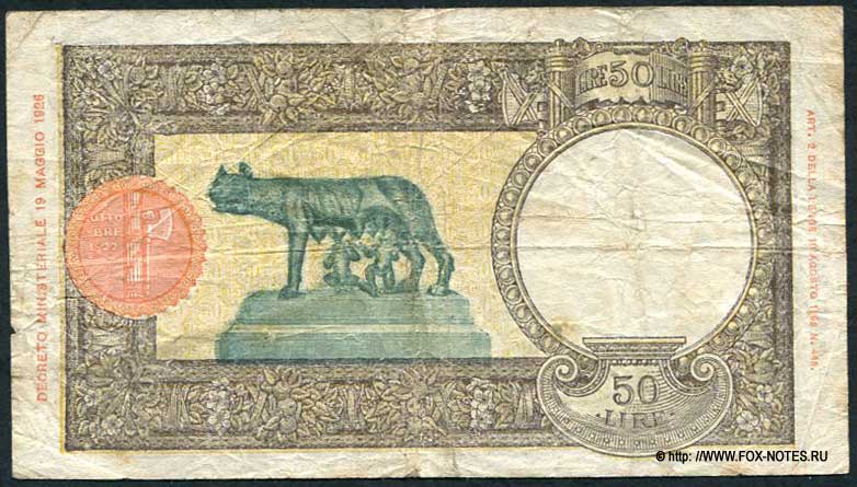      Banca d'Italia 50  1943  " -  "