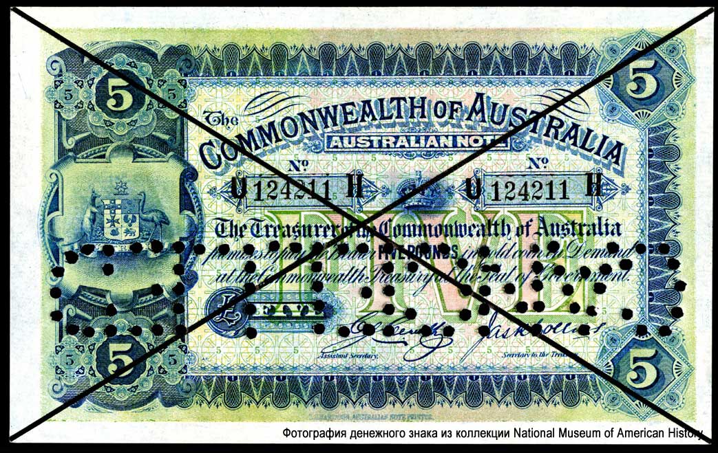   COMMONWEALTH OF AUSTRALIA TREASURY NOTES 5  1918