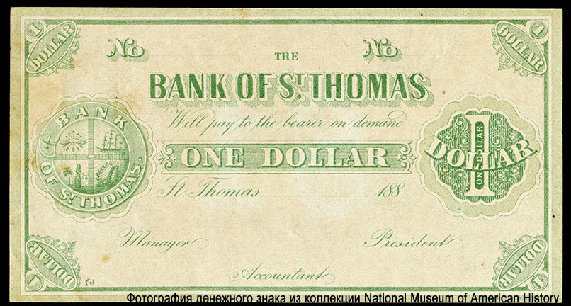 - Bank St. Thomas 1 Dollar 1899