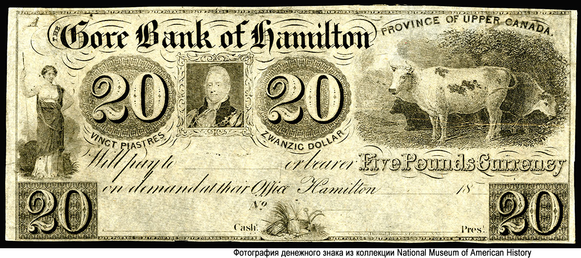 Gore Bank of Hamilton 20 Dollars