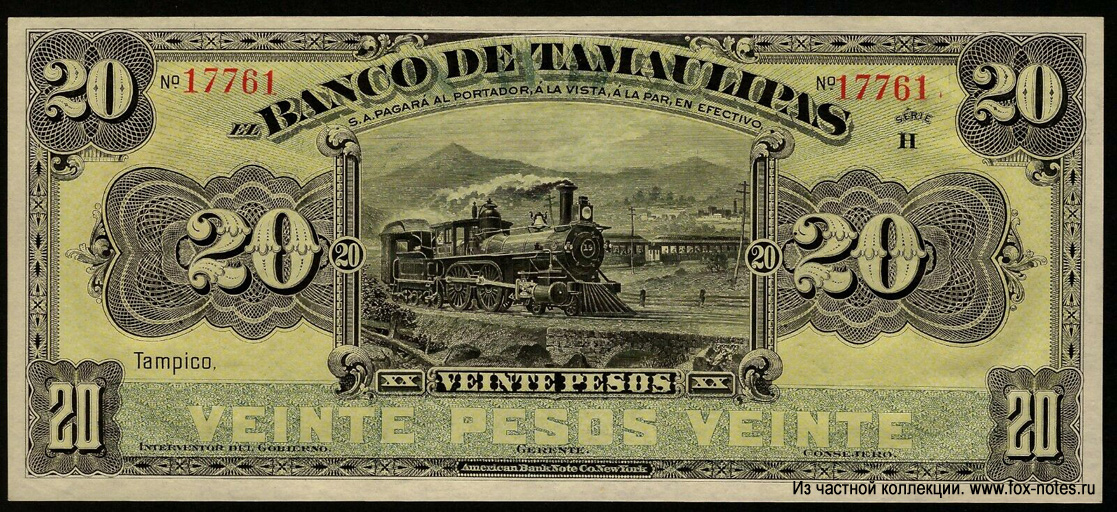 Banco de Tamaulipas 20 Pesos