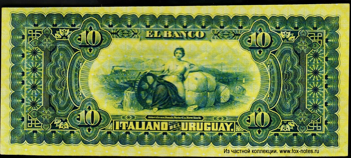  El Banco Italiano del Urugvay 10  1887