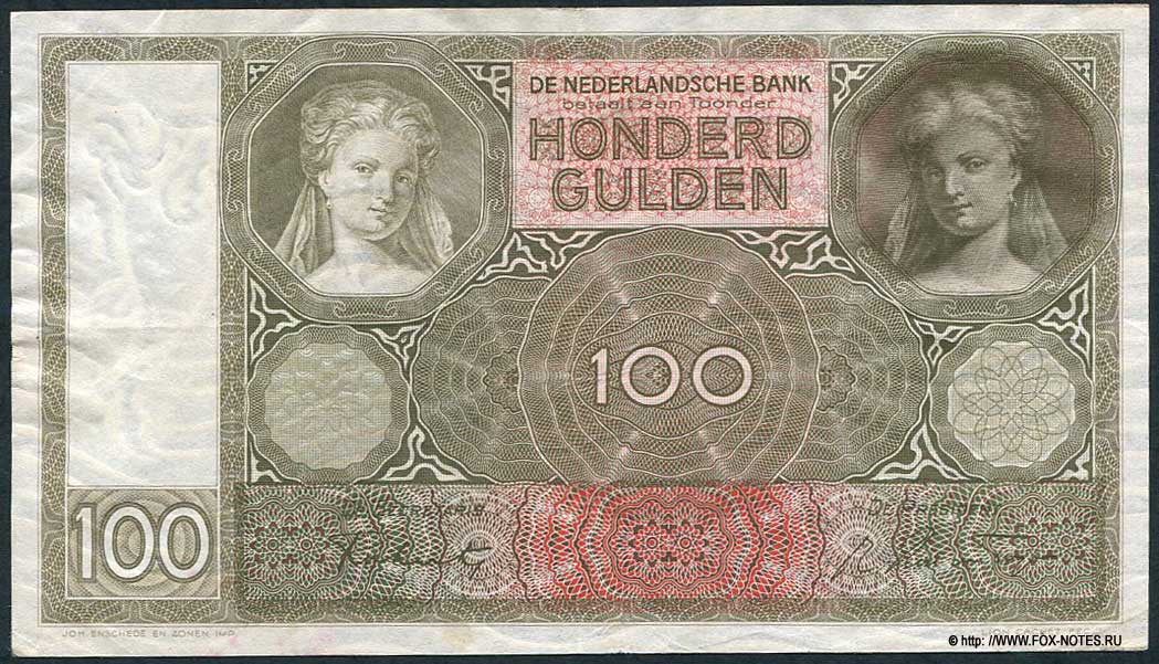 DE NEDERLANDSCHE BANK 100 Gulden 1944
