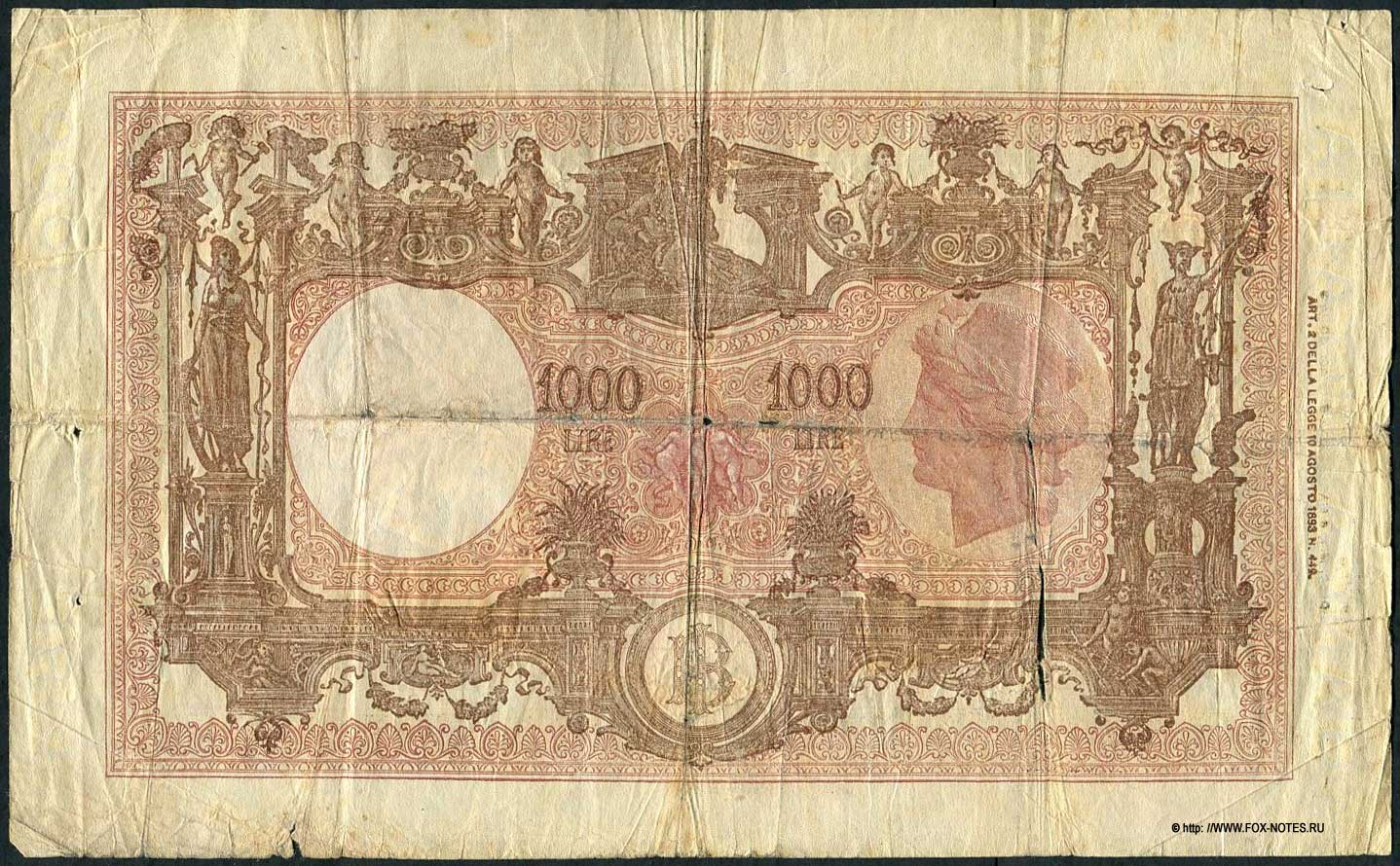   Banca d'Italia 1000  1944  Azzolini Urbini