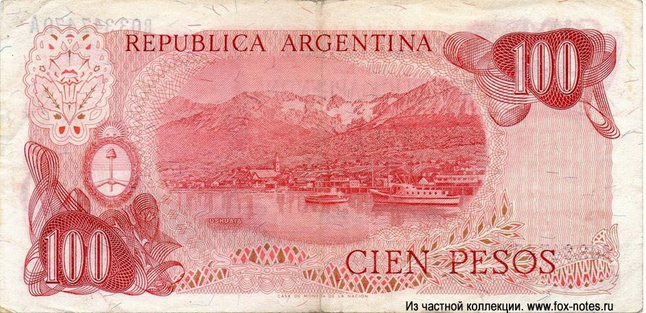 BANCO CENTRAL de la República Argentina  100  1976