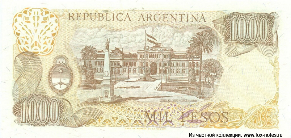 BANCO CENTRAL de la República Argentina  1000  1976