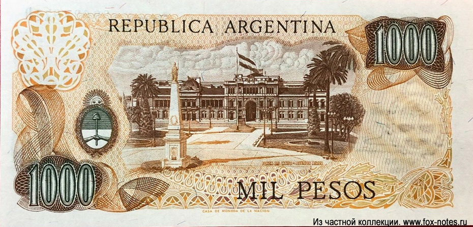 BANCO CENTRAL de la República Argentina 1000 Pesos 1976