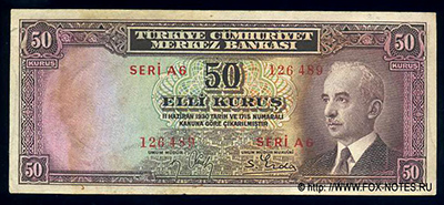 Banknotlari 50 kuruş 1930. (1942)
