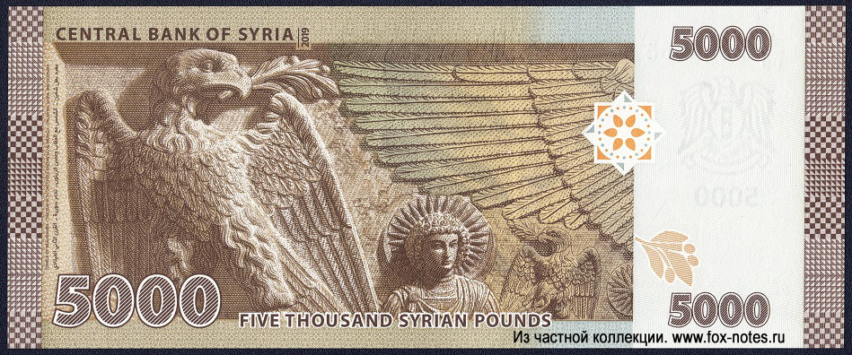 Banque centrale de Syrie. 5000 syrian pounds 2019