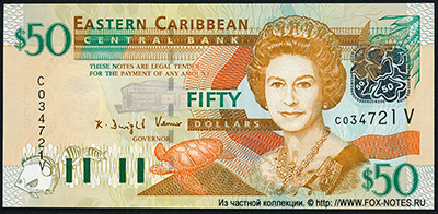 Восточные Карибы 50 долларов 2004