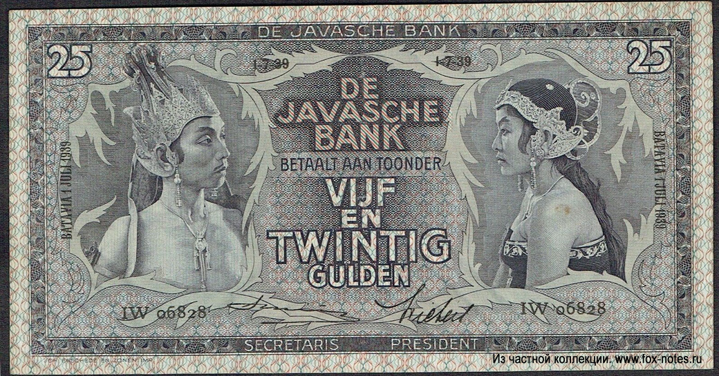 De Javasche Bank.  -. 25  1939