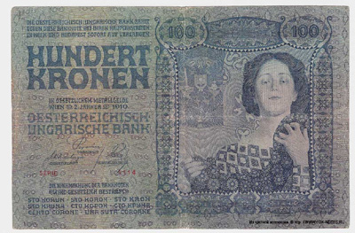 Oesterreichisch-ungarische Bank. Banknote. 100 Kronen 1910.