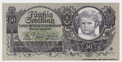 Австрийский Национальный Банк. Банкнота 50 шиллингов 1935.