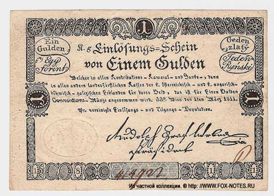 Privilegion Vereinigte Eilösungs und Tilgungs 1 Gulden 1811