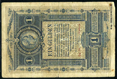 K. u. K. Reichs-Central-Cassa. Staatsnote. 1 Gulden 1882.