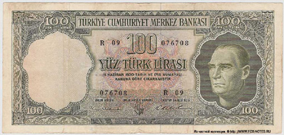 Banknotlari 100 Türk Lirasi 1930. (1962)