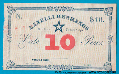 ZANELLI HERMANOS 10 pesos