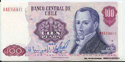 Banco Central de Chile. . 100  1983 