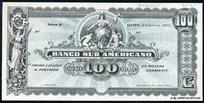 Banco sur Americano.  100  1920 