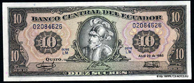 Banco Central del Equador.  10  1986