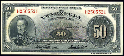  Banco Central de Venezuela 50  1960