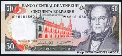 Banco Central de Venezuela.  50  1998 