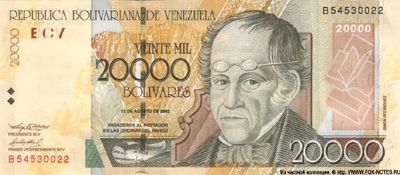 Banco Central de Venezuela.  20000  2002