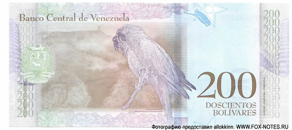  Banco Central de Venezuela. 200  2018.
