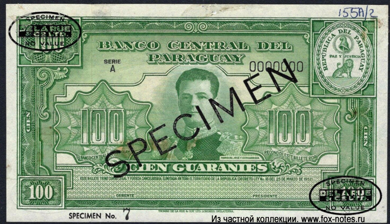  100  1952  SPECIMEN